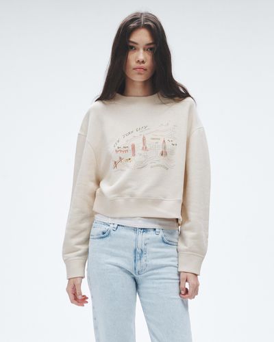 Rag & Bone Vintage Terry Tourist Sweatshirt - White