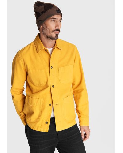 Rag & Bone Moleskin Mace Cotton Shirt Jacket Classic Fit Jacket - Yellow