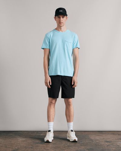 Rag & Bone Perry Stretch Paper Cotton Short - Blue