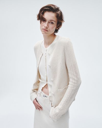 Rag & Bone Viola Cotton Cardigan - White