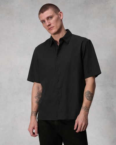 Rag & Bone Dalton Cotton Hemp Shirt - Black