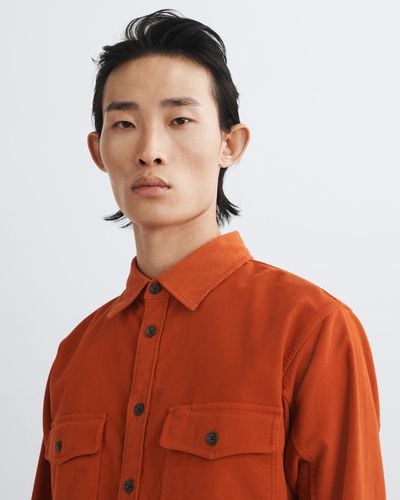 Rag & Bone Engineered Moleskin Jack Shirt - Orange