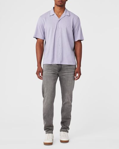 Rag & Bone Knit Avery Cotton Shirt - Gray