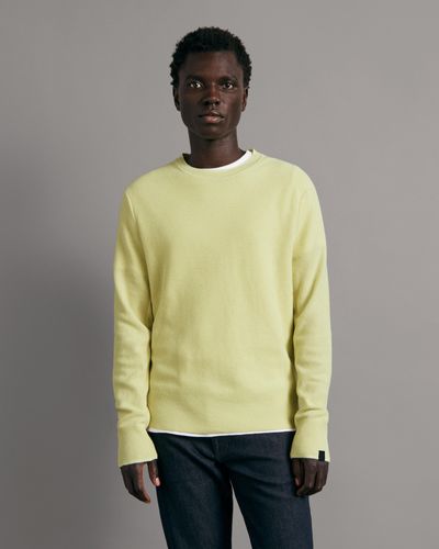 Rag & Bone Hemp Cotton Blend Crew - Yellow