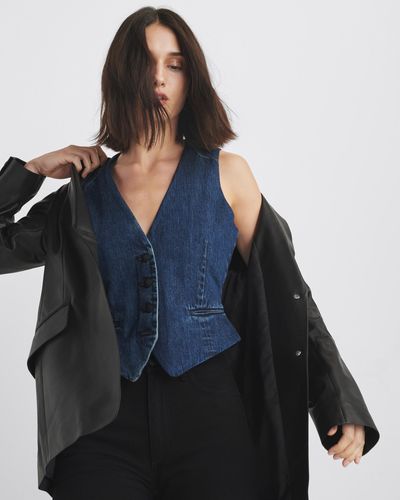 Rag & Bone Priya Denim Vest - Blue