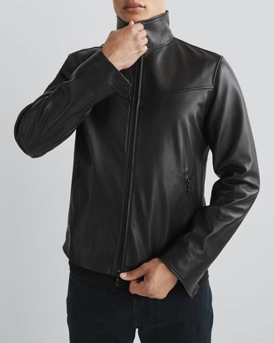 Rag & Bone Grant Leather Jacket - Black