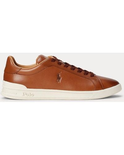 Polo Ralph Lauren Sneaker Heritage Court II in pelle - Marrone
