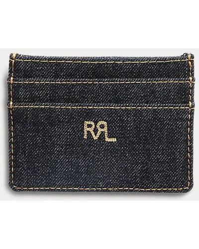 RRL Ralph Lauren - Porte-cartes en denim indigo - Noir