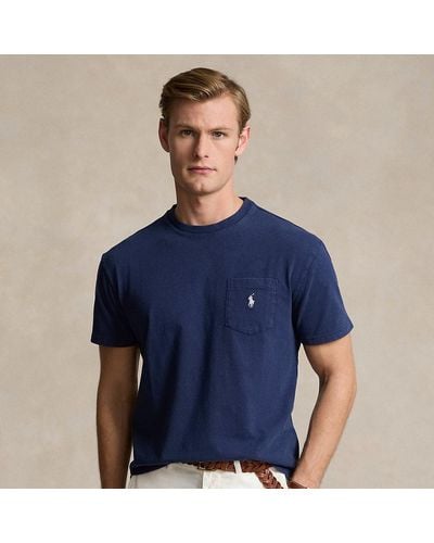 Polo Ralph Lauren Classic-Fit T-Shirt mit Tasche - Blau