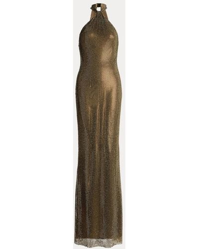 Ralph Lauren Collection Vestido de noche metalizado Braydon - Marrón