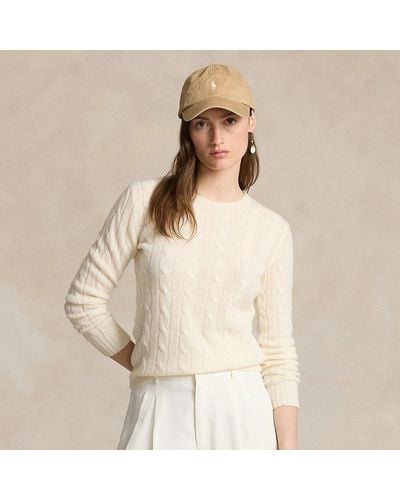 Ralph Lauren Cable-knit Cashmere Sweater - Natural