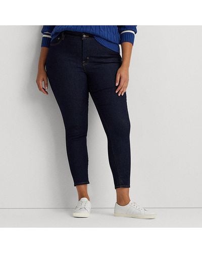 Lauren by Ralph Lauren Plus Größen - Skinny-Fit Jeans in Knöchellänge - Blau