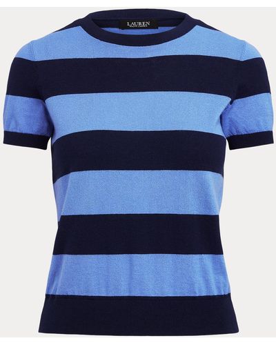 Ralph Lauren Striped Short-sleeve Jumper - Blue