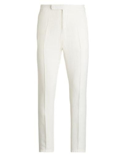 Polo Ralph Lauren Hemp Twill Suit Trouser - White