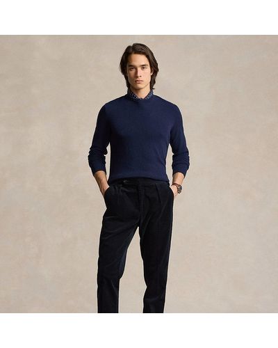 Polo Ralph Lauren Pleated Stretch Corduroy Suit Trouser - Blue