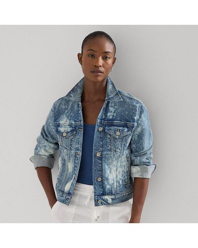 Lauren Jean Company Denim Jacket Womens Long Sleeve Size Small Ladies