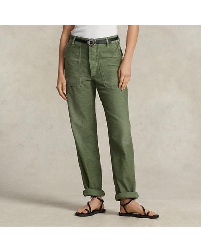 Polo Ralph Lauren Pantalón funcional de satén de algodón - Verde