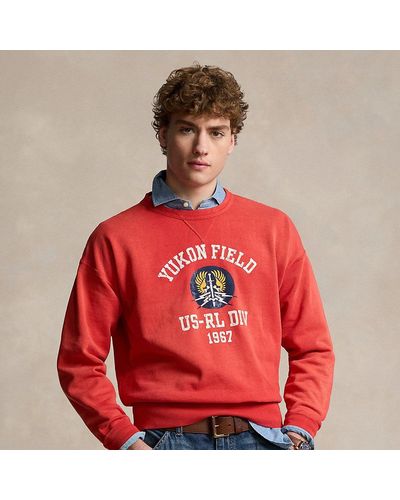 Polo Ralph Lauren Vintage Fit Fleece Graphic Sweatshirt - Red
