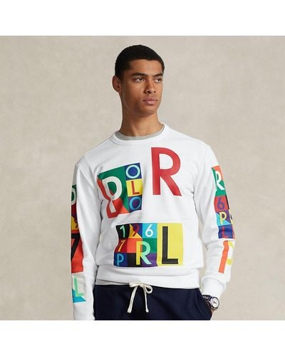 Polo Ralph Lauren Fleece-Sweatshirt mit Grafik - Weiß