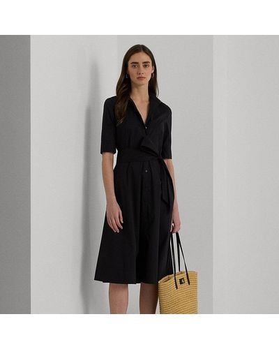 Lauren by Ralph Lauren Cotton-blend Shirtdress - Black