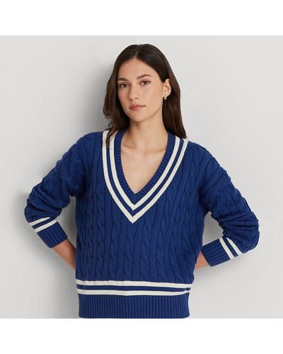 Lauren by Ralph Lauren Ralph Lauren Cable-knit Cricket Sweater - Blue
