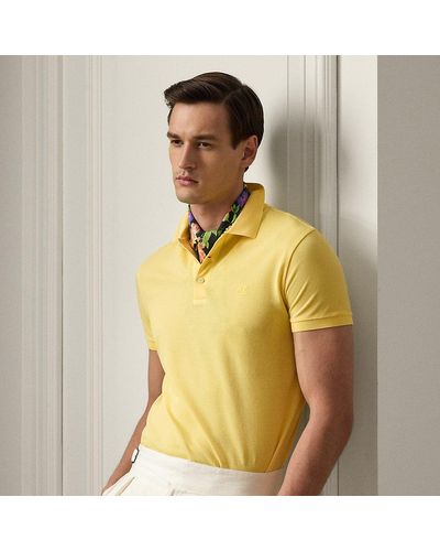 Ralph Lauren Purple Label Ralph Lauren Custom Slim Fit Piqué Polo Shirt - Yellow