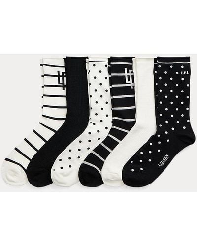 Lauren by Ralph Lauren Paquete de seis pares de calcetines - Negro