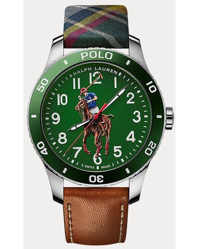 Polo Ralph Lauren Reloj Polo Player de acero de 42 mm - Verde