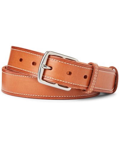 Polo Ralph Lauren Topstitched Leather Belt - Multicolor
