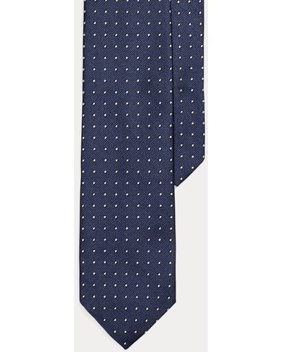 Polo Ralph Lauren Gepunktete Krawatte aus Seidenrips - Blau