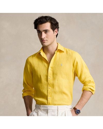 Polo Ralph Lauren Camicia in lino Slim-Fit - Giallo