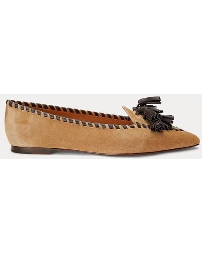 Polo Ralph Lauren Two-tone Tasselled Suede Loafer - Brown