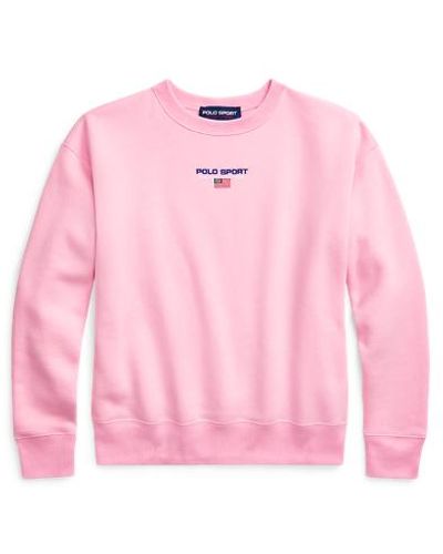 Polo Ralph Lauren Fleecepullover mit "Polo Sport"-Logo - Pink