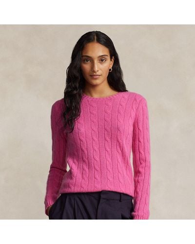 Ralph Lauren Cable-knit Cashmere Sweater - Pink