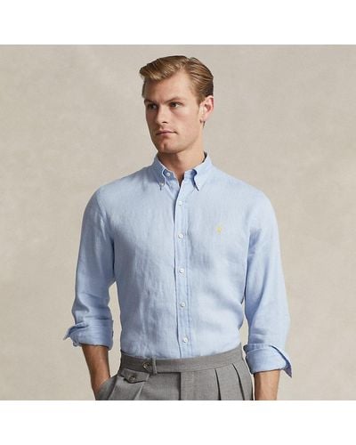 Polo Ralph Lauren Classic-Fit Leinenhemd - Blau