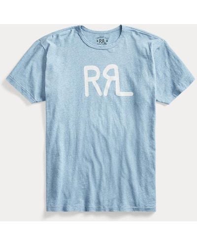 RRL Logo Jersey T-shirt - Blue