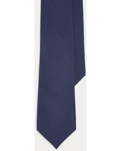 Ralph Lauren Purple Label Gemusterte Krawatte aus Seidencrêpe - Blau