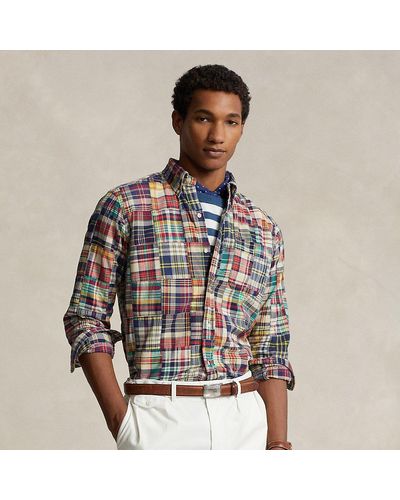 Ralph Lauren Classic Fit Patchwork Madras Shirt - Multicolor