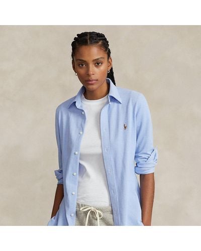 Ralph Lauren Camisa oxford Slim Fit punto de algodón - Azul
