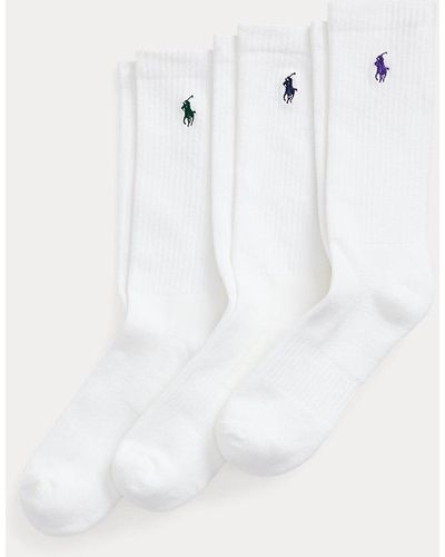 Polo Ralph Lauren Wimbledon Crew Sock 3-pack - White