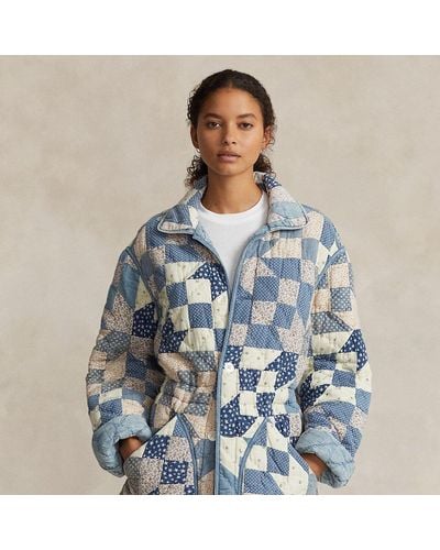 Polo Ralph Lauren Reversible Quilt Patchwork-motif Jacket - Blue