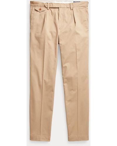 Ralph Lauren Pantalon slim stretch fuselé à pinces - Neutre
