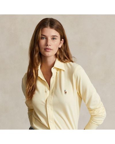 Polo Ralph Lauren Slim Fit Katoenen Oxford Overhemd - Naturel