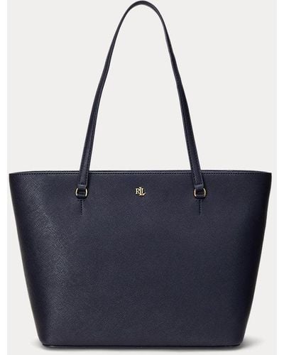 Lauren by Ralph Lauren Karly Medium Leather Shopper Tote Bag in