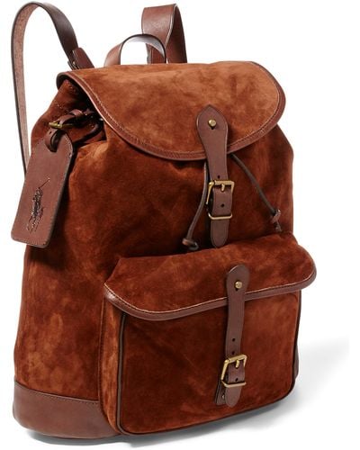 Polo Ralph Lauren Suede Backpack - Brown