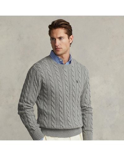 Polo Ralph Lauren Cable-knit Cotton Jumper - Grey