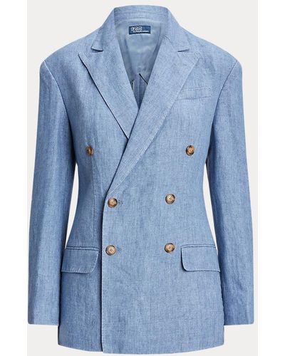 Polo Ralph Lauren Blazer cruzado de lino - Azul