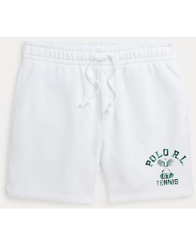 Polo Ralph Lauren Wimbledon 14 Cm Fleece Graphic Short - White