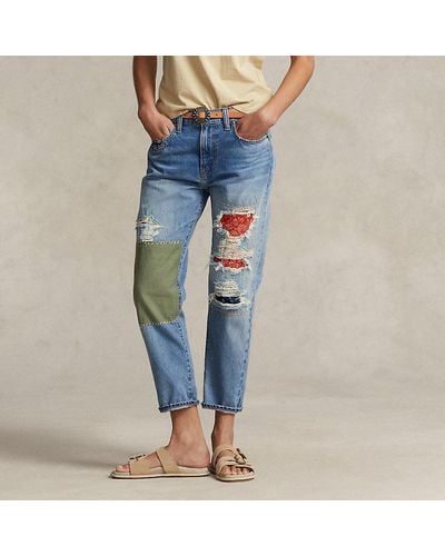 Polo Ralph Lauren Die Slim-Fit Jeans mit Patchwork - Blau
