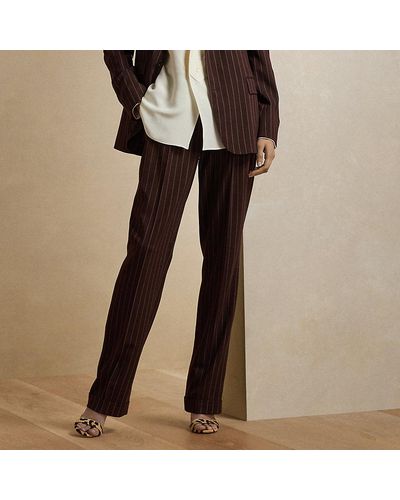 Ralph Lauren Collection Ralph Lauren Graison Pinstripe Wool Pant - Multicolour
